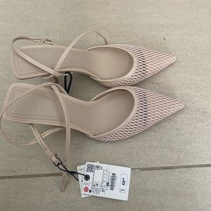 Zara beige kitten heels